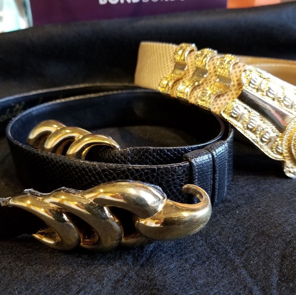 Judith Leiber Snakeskin Belts